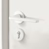 White Bedroom Door Lock, Silent Split Lock, Household Wooden Door Handle Lock