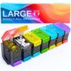 Extra Large Weekly Pill Organizer 2 Times a Day - Xl Pill Case Am Pm - Big Pill Box 7 Day Oversized Daily Vitamin Organizer
