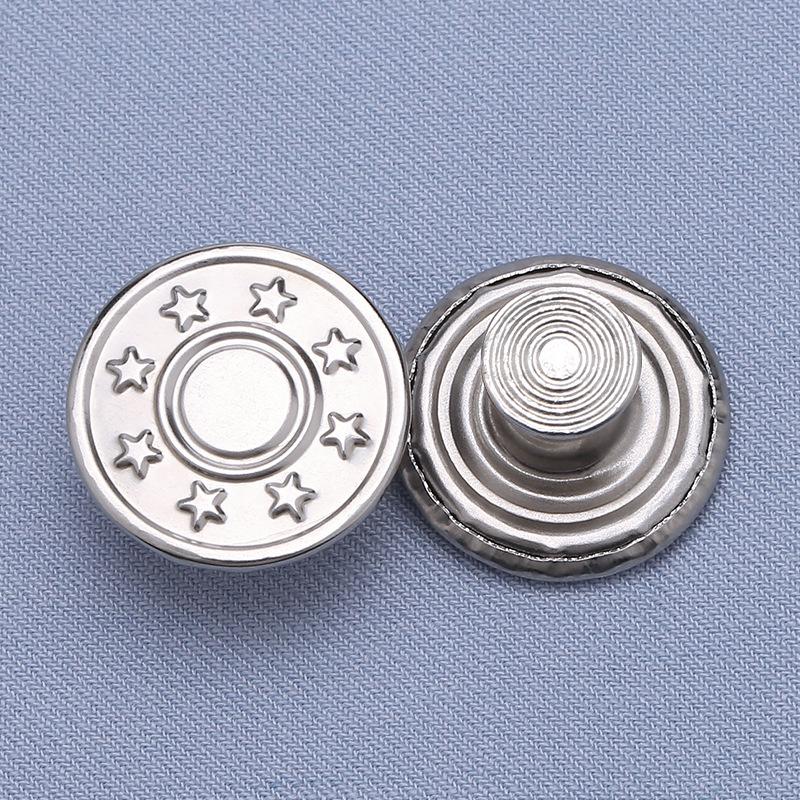 Регулируемые бесшовные металлические пуговицы для джинсовой ткани, съемная утягивающая талию волшебная кнопка