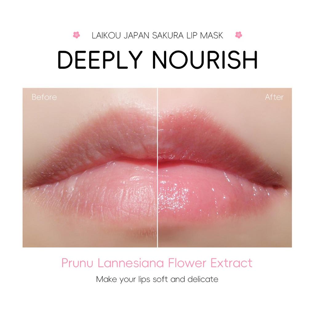 LAIKOU Cherry Blossom Lip Mask 8g Elastic Tender увлажняющая увлажняющая маска для губ