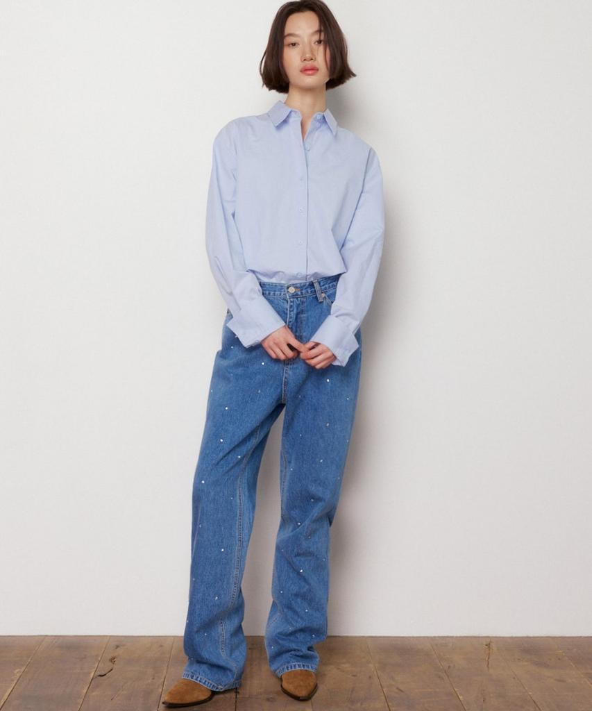 Джинсы Okuka Wide Denim - Синие