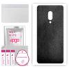apgo Protective Skin Sticker for the Back Compatible with Sharp Aquos Zero 2, Wrap Film, Foil, Vinyl - Pattern Black Leather
