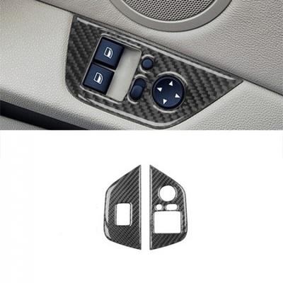 2x Накладка на переключатель стеклоподъемника из углеволокна для BMW Z4 E85 2003-2008