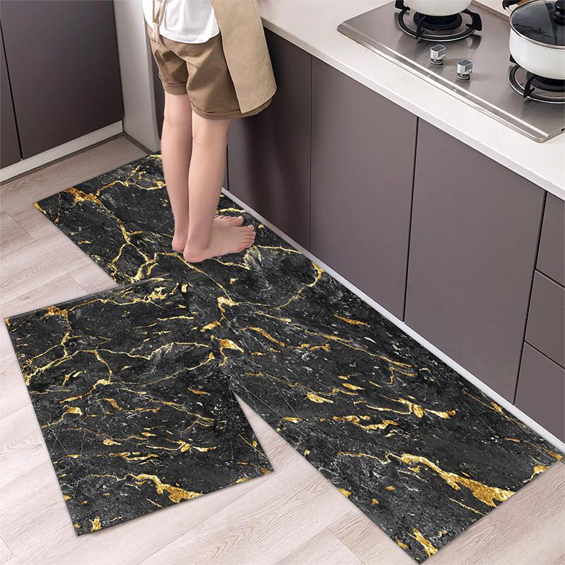 1 шт. анти-усталостные кухонные коврики, OneHouse Marble Print водонепроницаемый нескользящий толстый мягкий кухонный коврик прочный комфортный стоячий коврик для кухни