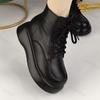 Женские зимние ботинки 2025 Зимние Новые Плюшевые Утепленные Теплые Ботинки на Платформе Короткие Ботинки Перекрещенные Ремешки Уличные Нескользящие Хлопковые Ботинки