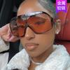 Glasses one-piece large frame sunglasses new European and American fashion versatile sunglasses trendy sunglasses women