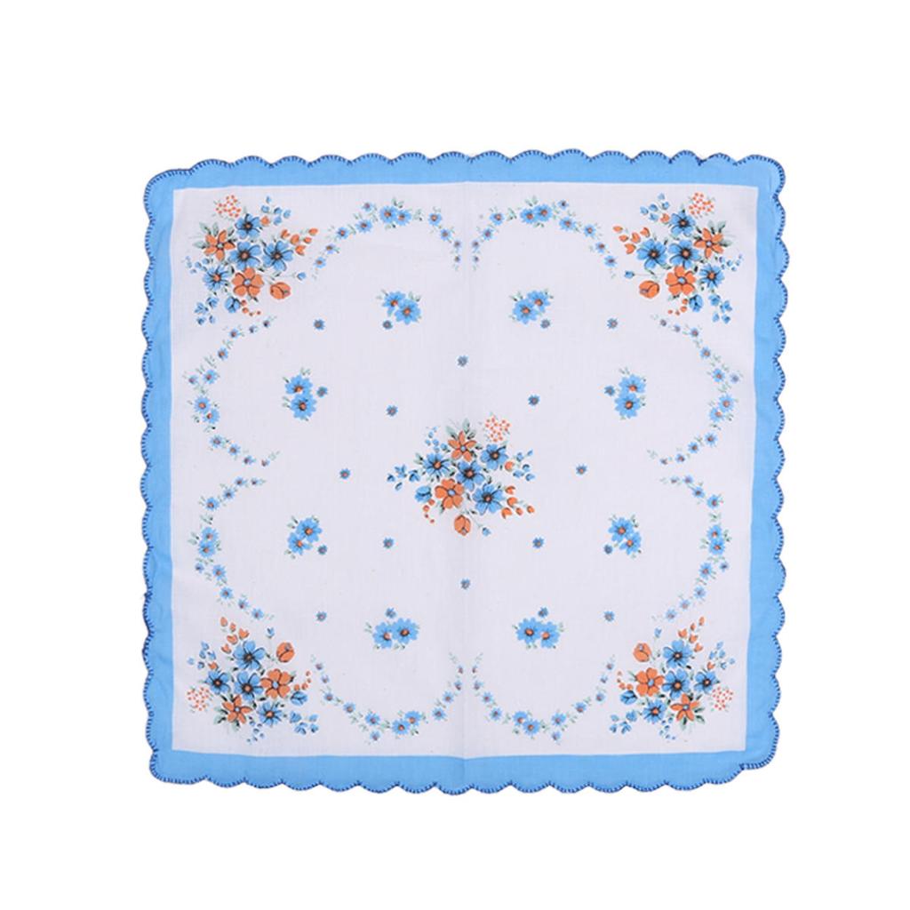3 шт. Цветочные носовые платки полотенца 30*29 см элегантный винтажный классический хлопковый носовой платок летний портативный женский повседневный полотенце для рук