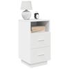 VidaXL Bedside Table with 2 Drawers White 36x36x68 Cm, Side Table, Bed Cabinet, Side Table for the Bedroom, 858578
