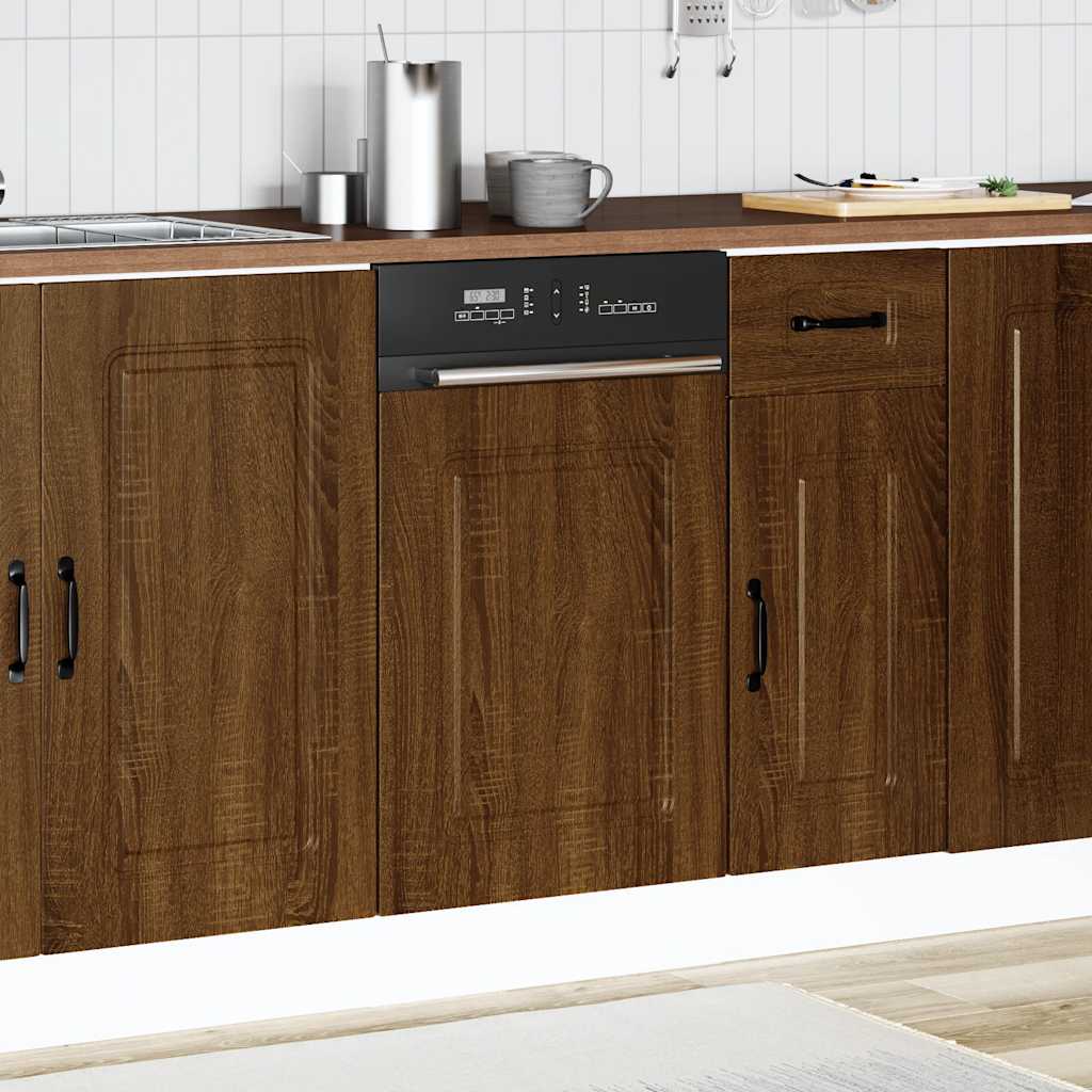 3 Piece Bathroom Furniture Set in Sonoma Oak Particleboard