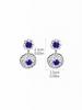 1 Pair Of Fashion Sparkling Full Diamond Snowflake-Shaped Earrings Female Light Luxury Style Fashion Earrings Simple Luxury Female Earrings