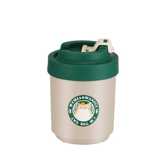 Термочашка 380/480 мл с крышкой, большая емкость, портативная вакуумная колба из нержавеющей стали 304 с изоляцией для кофе