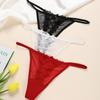 Women's Sexy Panties Transparent Soft Mesh Bikini Thongs Lace Erotic String Tangas for Women Sexual T-back