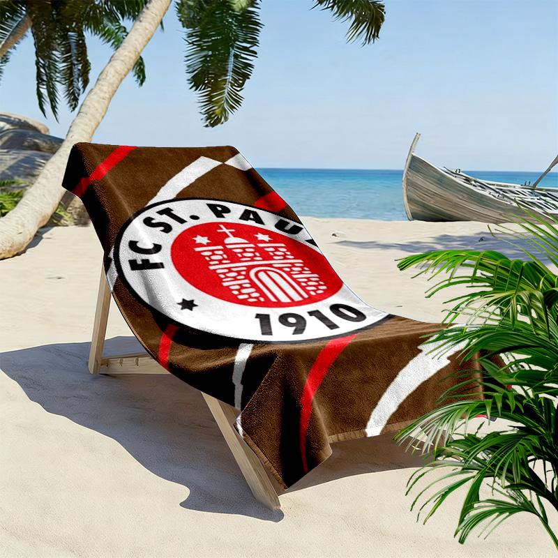 Улица. Пляжное полотенце Pauli FC Print, Большое мягкое быстросохнущее полотенце для пляжа, кемпинга, плавания