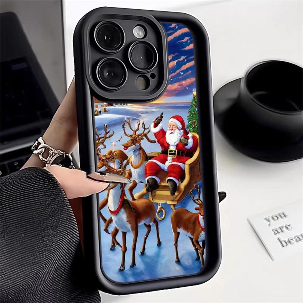 Чехлы для телефонов Ae111 с рождественским дизайном для Xiaomi 14T 12 11 Lite 5G NE Redmi 13C 14C 9C 9a A3 Note 12 Pro 10 11s Angel Eye Ladder Защитный чехол