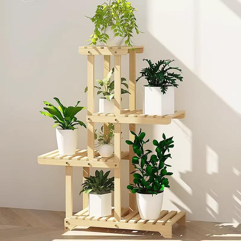 Modern Solid Wood Flower Pot Stand