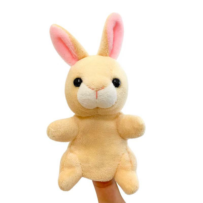 Cute Little Animal Puppy Rabbit Panda Finger Puppet Plush Toy Doll Parent-Child Interaction Hand Puppet Doll Doll