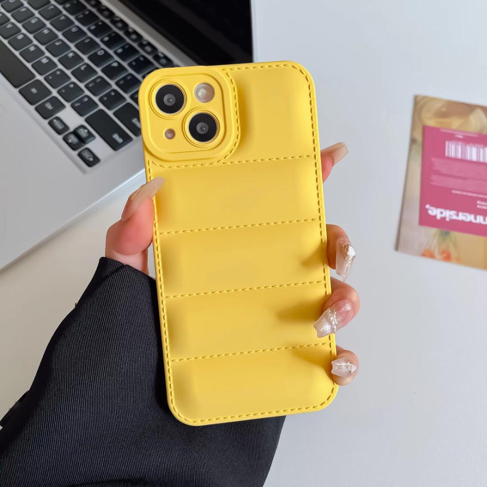 Милый чехол-пуховик с волнами для IPhone XS X XR 7 8 Plus 11 12 13 14 15 Pro Max 16 16E Мягкий ударопрочный защитный чехол