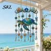 Crystal Bead Hanging Ornament Ocean Animal Acrylic Window Hanging, Stained Glass Style Sea Turtle Whale Dolphin Suncatcher Waterproof Wind Chime with