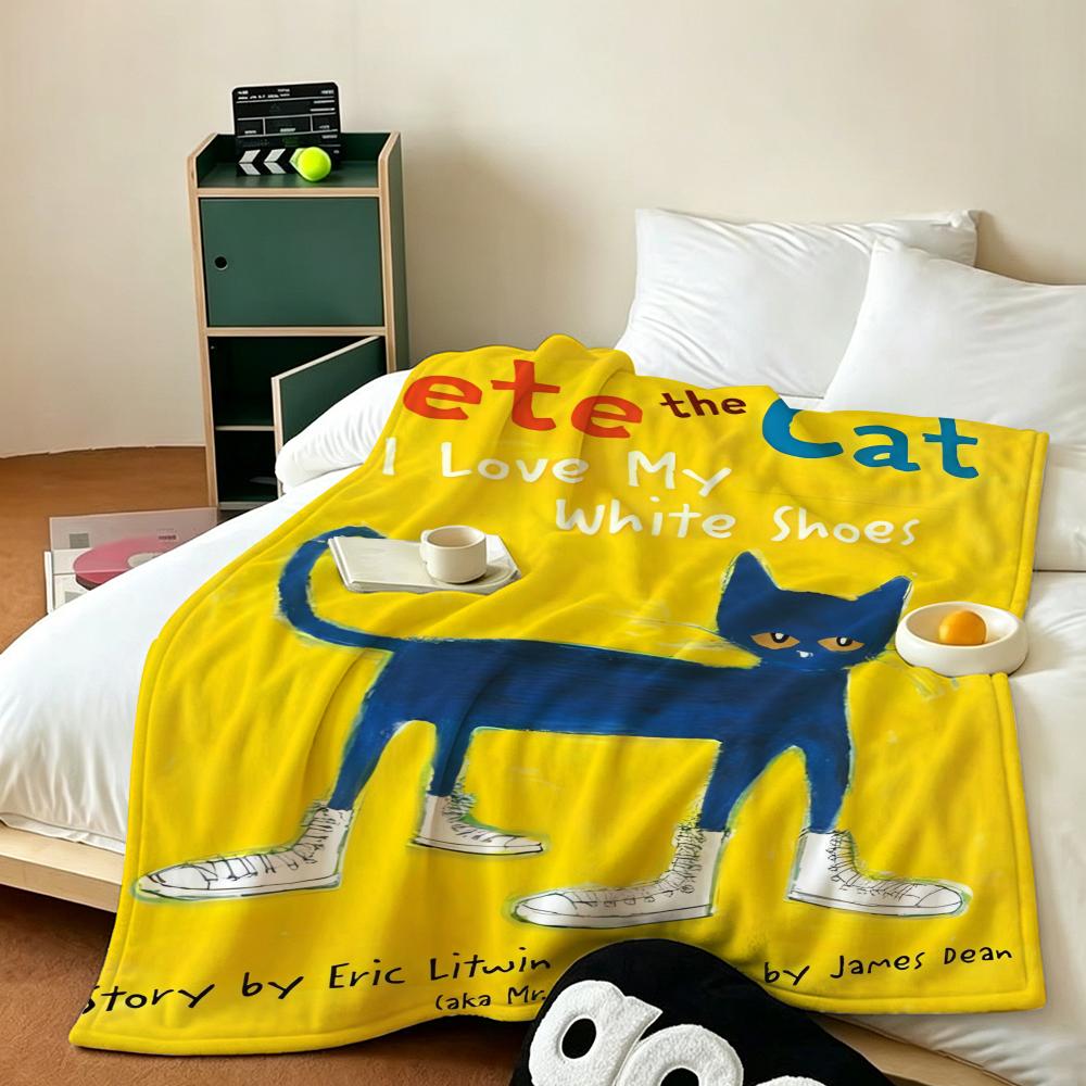 Cartoon P Pete t the C Cat Soft Warm Flannel Fleece Blanket for Sofa Bed Travel Home
