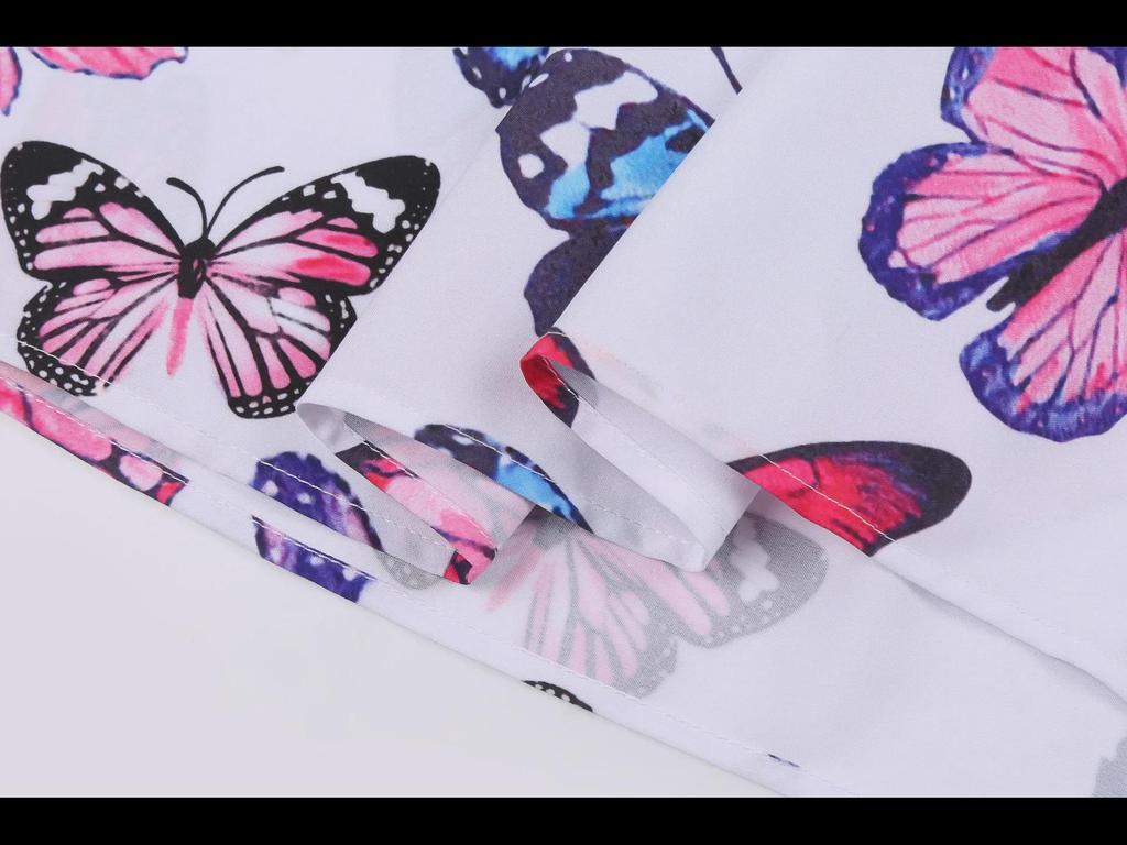 Новое длинное платье без рукавов с принтом бабочек 2020 года