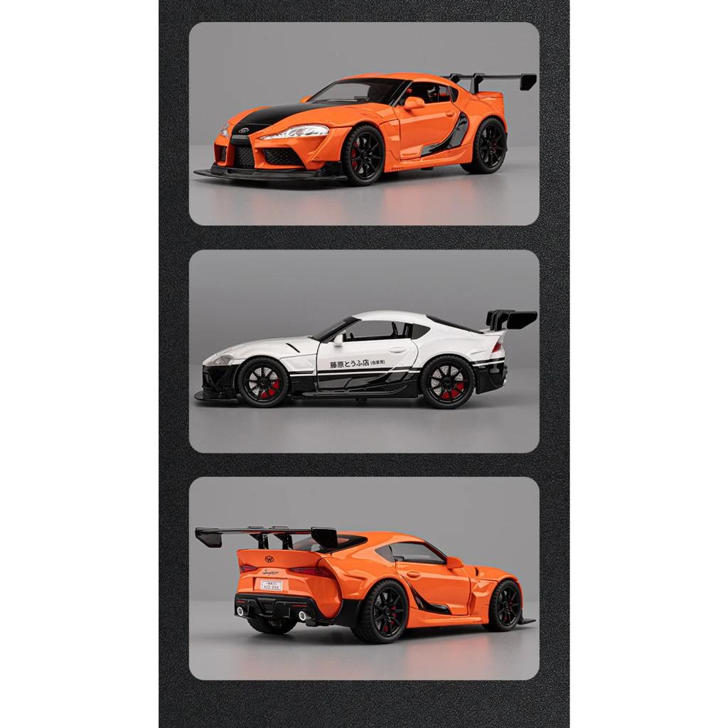 Модель классического спортивного автомобиля Toyota Supra 1/22, литая, металлическая, детская игрушка, подарок на день рождения, коллекционная миниатюрная машина