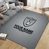 Custom Name Raiders2 Flannel Pattern Square Carpet,Area Rug,Carpet Rug for Living Room Bedroom Sofa Playroom Decor,Non-slip Floor Mat