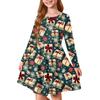 Girls' Princess Dress - Long Sleeve A-Line T-Shirt Dress Christmas Day