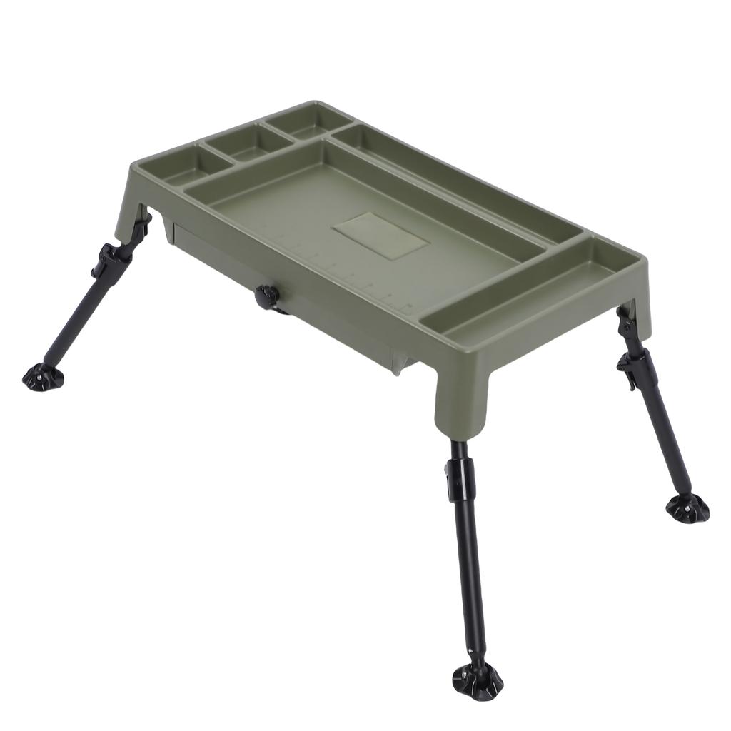 Tent Table Double Layer for Fishing Accessories Storage with Height Adjustable and Portable Design Folding Camping