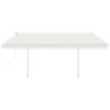 VidaXL Manual Retractable Awning with Posts 4x3 M Cream 3069937
