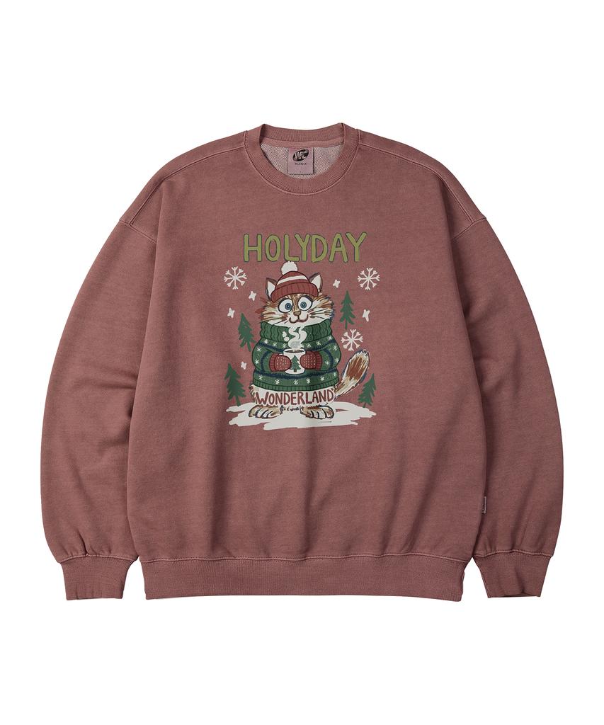 WILDROCK Hollysheesh Holyday Кот Пигментный Свободный Свитшот_5 Цв