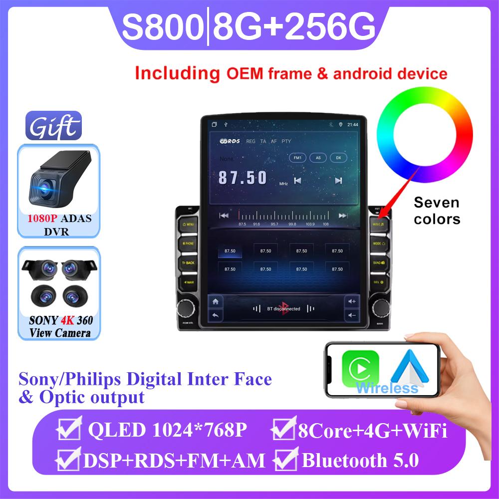 9,7-дюймовый автомобильный Carplay для Tesla Style Honda Accord 7 2003-2007 Android 14 стерео мультимедийный видеоплеер GPS автомобильный радио навигатор