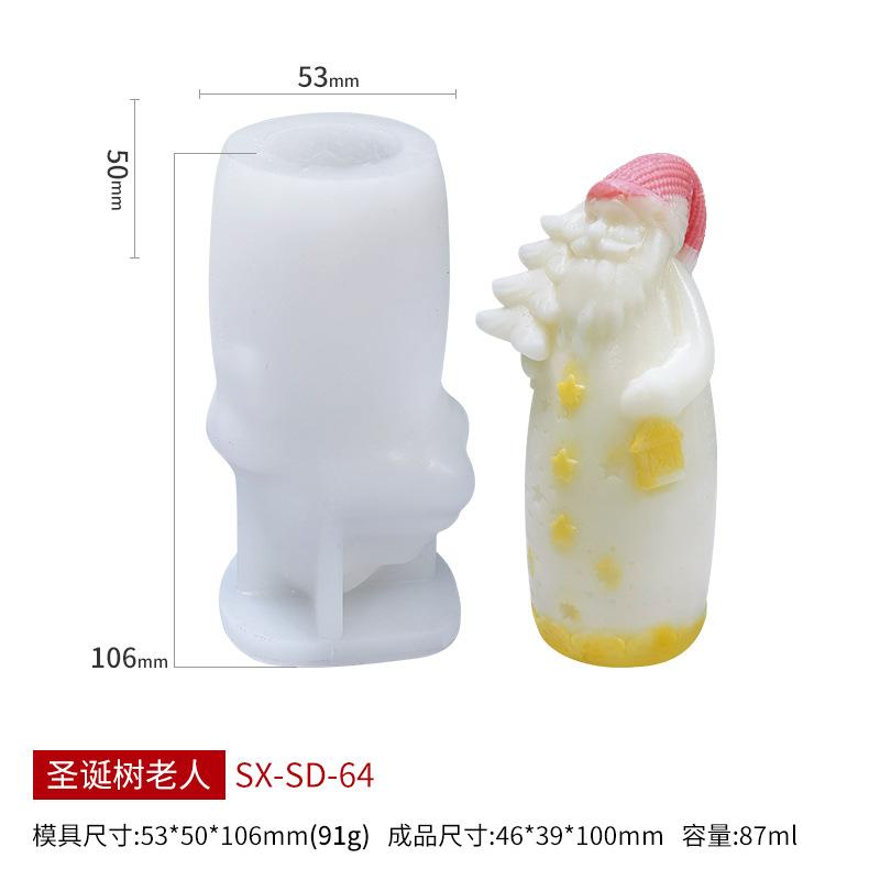 2025 New Christmas Elk Hat Snowman Silicone Candle Mold Handmade Christmas Snowman Aromatherapy Resin Mold DIY Party Gift