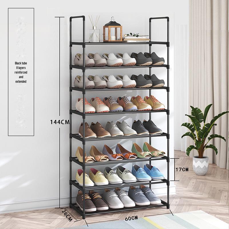 Металлическая полка для обуви: Пылезащищенный, многослойный, смелый стиль для хранения в прихожей