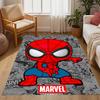 Spider-Man Red Background Non-Slip Rug - Polyester, Home Decor, Suitable for Bedrooms, Living Rooms, Entryways, and Studios