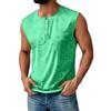 Men's Summer Solid Color Pocket Sports Buttons Vest Men's Sports Casual Vest
