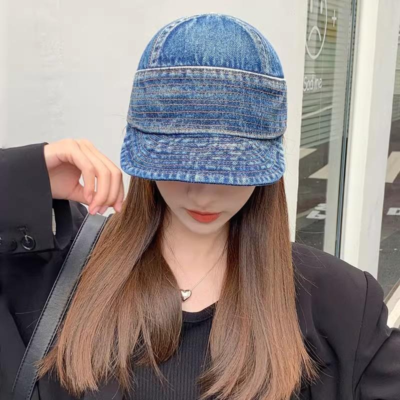 Новая универсальная японская джинсовая шляпа рыбака женская стираная ретро кепка с мягкими полями интернет-знаменитость такая же шляпа от солнца