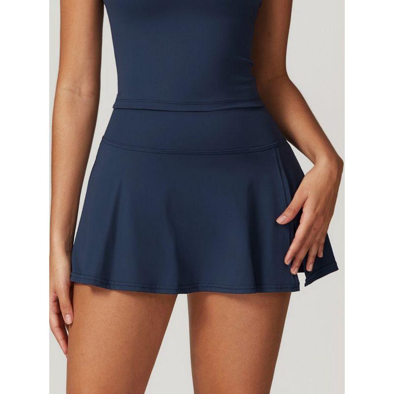 Fashion A- line One-Piece Sports Skirt Women's Tight High Waist Yoga Clothes Running Fitness Fashion Tape Exercise Skirt