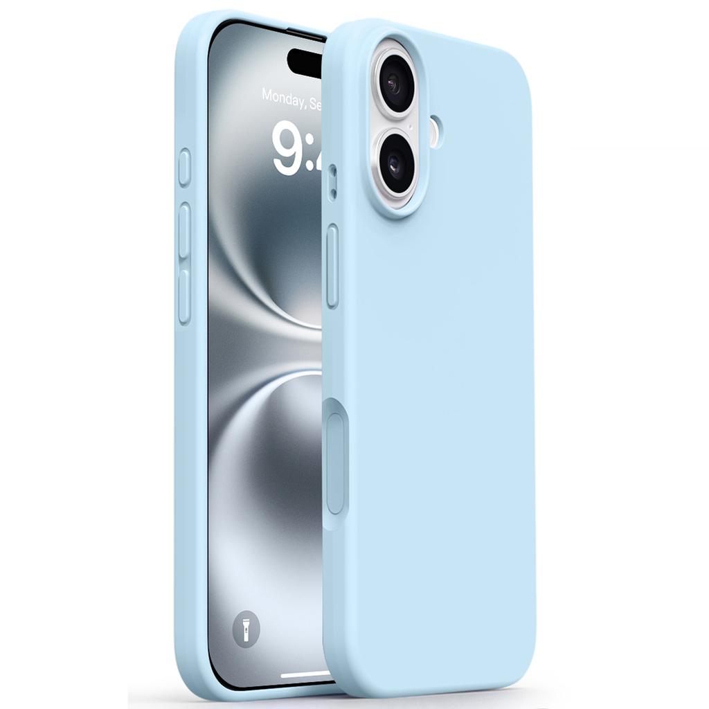 Чехол для iPhone 17 с мягкой подкладкой из микрофибры, жидкий силикон+ПК, чехол для телефона