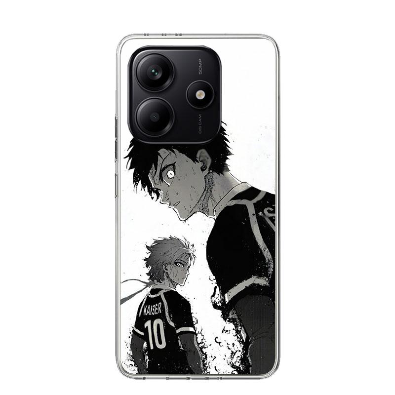 Blue Lock Isagi Yoichi Phone Case For Xiaomi Redmi Note 13 14 15 Pro Plus 12S 12 14S 11S 11E 10 10S 11 11T 5G 4G Cover Coque Red