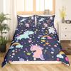 Cartoon Animal Rainbow Duvet Cover Queen Kawaii Elephant Bedding Set Kids Bedroom Decor Quilt Cover Polyester Comforter Cover
