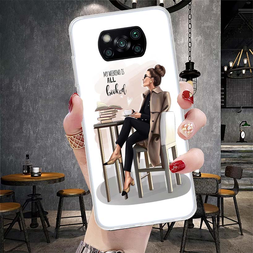 Girl Boss Female Coffee Soft Phone Case For Xiaomi Redmi 15C 15 13C 13 Poco X5 X6 X7 F7 Ultra M7 12C 12 10 10C 9C 9A 9T 9 Fundas