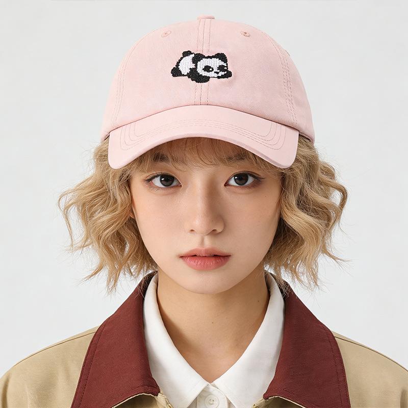 Versatile retro baseball cap spring and summer sweet cute embroidered hat women's outdoor sports cap sun hat