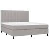 VidaXL Slat Bed Base with Mattress and LED, Upholstered Bed, Double Bed, Adult Bedroom Interior Bed, 3135053