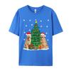 Xmas Lighting Santa Golden Retriever Tshirt Unisexs Tshirt Personalized Print T Shirt Black Best Gift Clothing