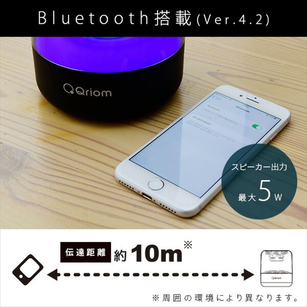 Беспроводной динамик USB перезаряжаемый оснащен Bluetooth FM радио динамик светодиодный свет 5 цветов подсветки маленький [Yamazen] встроенный QBS-120(В)