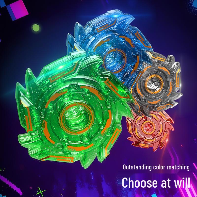 Luminous Gyro Toy: Pull-String Stone Spark Battle Fun