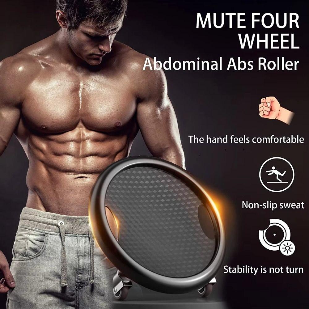 Noiseless Abdominal Wheel Roller Safety Abdominal Muscle Trainer Fitness Sliding Disc Home Fitness