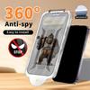 Защитная пленка из закаленного стекла 360° Privacy / Матовая Privacy для iPhone Air 17 16 15 14 13 12 Pro Max 16 15 14 Plus