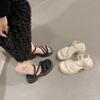 Platform Muffin Sandals Women's Summer New Korean Version Small Strap Roman Sandals Women's Skirt