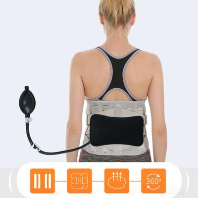 Надувная подушка для поясничной поддержки, портативная, для шеи и плеч, для коррекции осанки, массажная, ортопедического дизайна для облегчения боли в спине